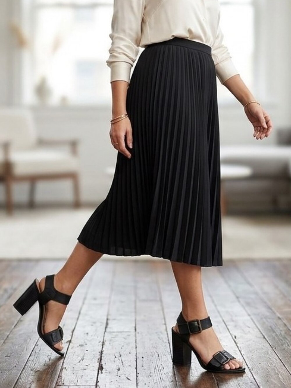 Brash Black Block Heel Sandals